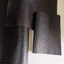 12MM 첫 번째 레이어 암소 가죽 블랙 타조 양각 수동 DIY 단색 가방 패브릭