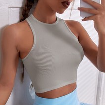 베이스레이어 스키복 보드복 골프 이너레이어 SALSPOR Sleeveless Yoga Short Shirts Running Sports Gym Women Tops Fitness