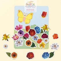 꽃 액자 만들기 도안 종이액자 붙이기 재료 패키지 미술 놀이, 꽃밭