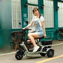 세발전기자전거 여성용 전동스쿠터 출퇴근 배달용 삼륜 미니 모토벨로, 고객메세지, 20A리튬배터리배터리수명80km3인승