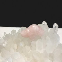 천연원석 4월탄생석 로즈쿼츠 장미석 거북이 26~29g h2.5×4cm