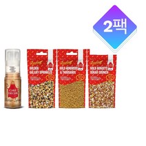 Cake Decor 골드 스프링클 케이크 데코레이션 Gold Sprinkles 150g 2팩