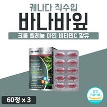 프리미엄 바나바 비타민 크롬 캐나다 직수입 혈당 케어 잎 플러스 바나바잎 리프 혈당 컨트롤 건강식품 비타C 비타씨 앤 비타씨 엔 3개 6개월 180정 대용량 고급 프리미엄 캐나다