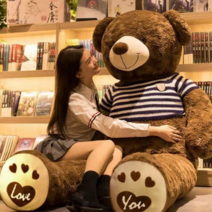큰곰인형 빅테디베어 초대형 곰인형 대형인형, 다크브라운(애정), 직각량 2m 젼장량 160cm