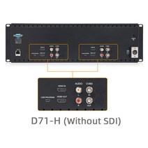 FEELWORLD-D71 듀얼 7 인치 3RU 방송 SDI 랙 마운트 모니터 IPS 1280x800 HD LCD 화면 3G HDMI AV 입력 및 출력, [02] D71-H
