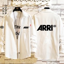 남성 빅사이즈 오버핏 ARRI 로고 프린팅 남방 셔츠 M-5XL
