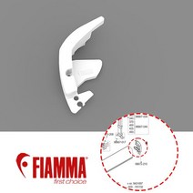 F80s 화이트 리드바 앤드 캡-오른쪽(98673-210) 캠핑카 카라반 모터홈 RV 차박용 전면패널캡 프론트패널캡 교체용 수리용 어닝부품