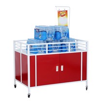 매대 백화점 과자진열대 판촉 선반 의류 2단 행사, 상세 페이지 참고, 흰색  (113x70x80CM)