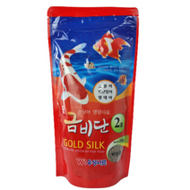 금비단 골드실크 금붕어 잉어 사료 중간 입자 2호, 250g, 6개