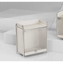 디귿 철제 수납함 리모컨 정리함 서랍 보관함 펜트리, 투명한 백색 수납장(소형)