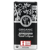 Equal Exchange Organic Dark Chocolate Total Eclipse 92% Cacao 2.8 oz (80 g), One Color, One Size