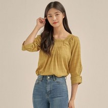 로엠 레이스 장식 스퀘어넥 블라우스 RMBLA3801B
