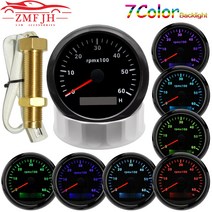 AD 3000RPM 4000 RPM 미터 타코미터 센서 85MM 가솔린 디젤 엔진 타코 해양 보트 오토바이 용 LCD 아워 포, 02 3000RPM with M16 WS