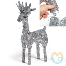 굿마켓 70CM LED 실버 사슴 장식 사슴조형물 호텔크리스마스장식