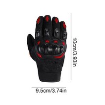 Winter Touchscreen Gloves Long Finger Soft Lined Hard Shell Design Climbing Motorcycle Sports Access, 01 XL Red