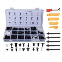 [435PCS+공구세트] 자동차 리테이너 클립 플라스틱 패스너 클립 몰딩 클립 제거 범퍼 휀다 트렁크 너트 리벳 나사 펜더 볼트