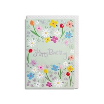 안개나라 생일카드 캘리그라피 벌스데이 플라워_1개 카드
