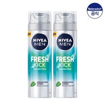 니베아 맨 프레시 킥 쉐이빙 폼 200ml X 2개 쉐이빙젤/면도크림