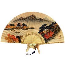 박씨상방 친필 청운 고서부채전주합죽선 추경+고급오동케이스증정