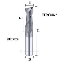 반경 엔드 커터 밀 알루미늄 CNC 밀링 커터 금속 텅스텐 스틸 가공 엔드밀, 05 d3x4Dx8x50L, 04 2FHRC45