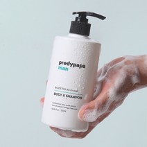 [프레디파파] 자연유래 올인원 바디&샴푸 500ml_아빠 남편 중년 두피 비듬 각질 냄새 관리 머리부터 발끝까지 한번에