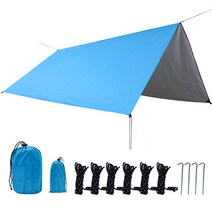 SHILONG 다용도 방수 타프 시트, 블루(장대없음)