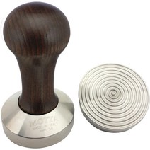 Metallurgica Motta Brown Wave Coffee/Espresso Tamper With Stainless Steel Base 58 mm, 한개옵션0