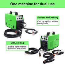 해외MIG 용접기 150A 가스/No 가스 DC 220V 3 in 1 플럭스 코어 와이어 인버터 MMA ARC IGBT, 한개옵션0