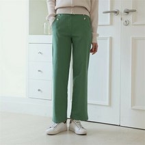 셀러허브(잡화) 여자 봄 컬러팬츠 버튼 와이드 통 스판 바지