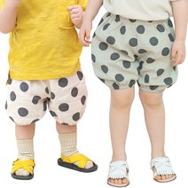 [남녀공용] 봉봉팬츠2종세트 유아 여름 면 100% 반바지 국내제작