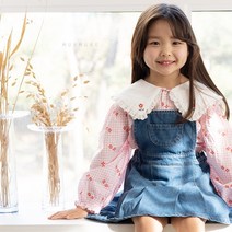 뮤르뮤르 아동복 여아 멜빵 데님 스커트