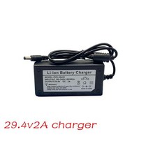 노인전동차 전동휠체어 장애인 전동차 7S2P 24v 58ah 18650 리튬 배터리 팩 294v 58000mah 전기 자전거 스쿠터 휠체어 밸런스 자동차 2A 충전기, 29.4V 2A charger