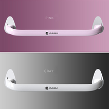 또사자 수건걸이 화장실 욕실 무타공 접착식 타올걸이, 연그레이, 1개