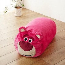 일본 정품 Disney 디즈니 다리 베개 쿠션 커버 원통형 이불 수납 주머니, 랏소베어