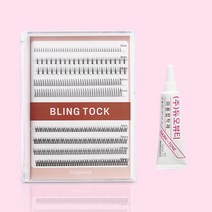 [대용량]블링톡 믹스A 가닥속눈썹 324pcs 붙이기 인조 셀프연장 부분언더+듀오뷰티 글루, 블링톡 믹스A+듀오뷰티 글루 검정 7g