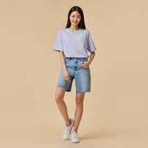 [JAJU/자주] 여 숏 데님 팬츠_라이트 블루
