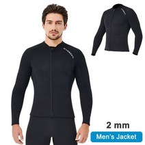 다이빙 웻슈트 드라이슈트 바다수영 서핑 남성 여성용 잠수복 탑스-3mm 2mm 1.5mm 네오프렌 긴 소매 재킷-, 03 2mm Men  Jacket_03 L