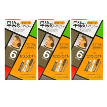세븐에이트 헤어칼라 염색약 6호 짙은갈색 40g x3개, 3개