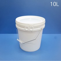 제일안전용품 10L 백색스틸고리바케스 벌크통 사료통 들통 밀폐용기 페일용기