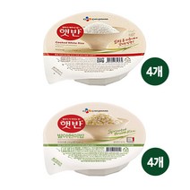 햇반 백미밥 200g + 발아현미밥 210g 2종 세트, 8개