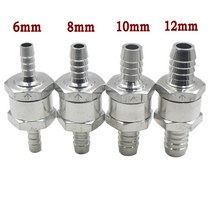 스윙 체크 밸브편도 6/8/10/12mm 밸브 알루미늄 비 반환 연료 가솔린 디젤 오일 가스 체크 자동차 워터 펌, 01 M6