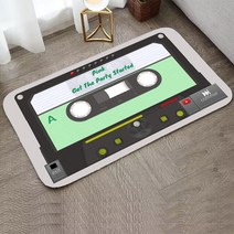 욕실발매트 주방매트 자수 발매트 미끄럼 방지 주방 목욕기도 음악 카세트 도어 카펫 거실, 50cmx80cm, yb000460
