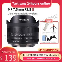 단렌즈 카메라 렌즈 7 장인 7.5mm f2.8 ii 초광각 어안 렌즈 소니 e 마운트 a7a7ii후지 xf니콘 z 마운트매크로 43, 없음, 니콘 Z