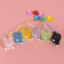 골프티걸이 티꽂이인형 티홀더 악세사리 캐디용품 필드용품 아기곰 6개 세트, 6가지 색상 세트(6개)