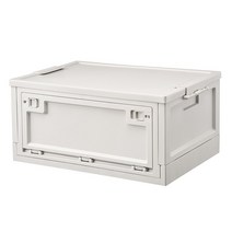 캠핑왕국 멀티 폴딩 리빙박스 아이보리, 45L