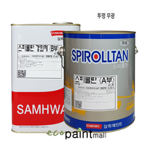 철재 스피롤탄 4L 유광 무광 자동차 차량 샌드위치판넬 공장지붕 아크릴 우레탄 페인트 [삼화페인트], 2. 투명 (무광), 4000ml, 1개