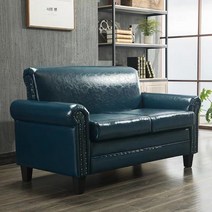 빈티지 엔틱쇼파 3인 거실 4인용 엔틱소파 복고풍 유럽식 인더스트리얼 스타일 소파 싱글 더블 인 레스토랑 바 클리어 커피숍 원목 아메리칸 스타일의 의류 매장, C.세 명의 사람들, D.파란색