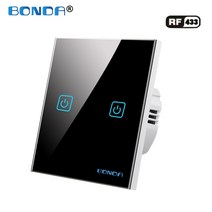 iot스위치 벽 스위치 터치 1 갱 웨이 AC220-250 원격 제어 크리스탈 유리, [12] 611 White 03