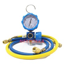 R410a R22 R134a R404a 에어컨 냉매 필러 알루미늄 매니 폴드 게이지 세트 냉매 압력계, 금_1, 01 금