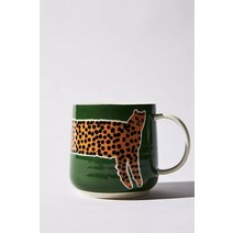 디자이너 콜라보레이션 세라믹 핸드페인팅 머그컵, 01. 표범